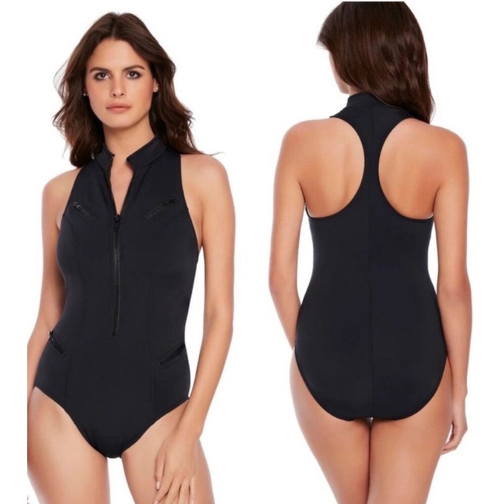 Magicsuit Black Scuba Deep Dive Coco One Piece Swimsuit Size 8